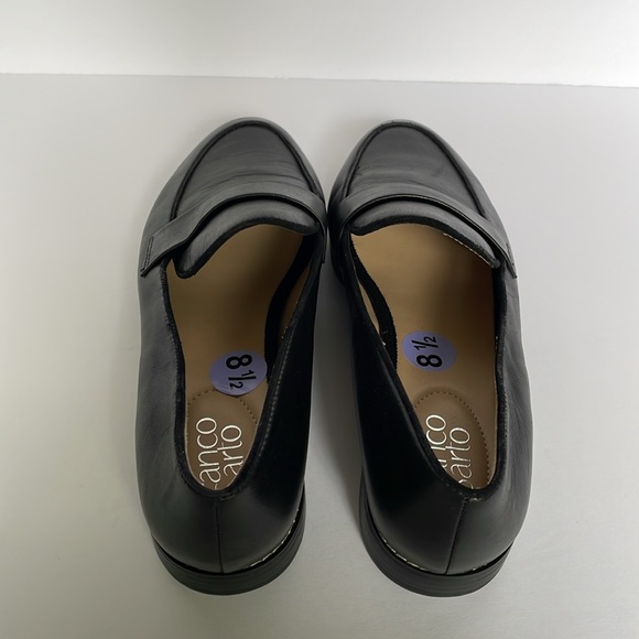 New Franco Sarto L Hurley Black Leather Loafers Size 8.5M - Picture 3 of 8